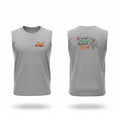 Son Y Tumbao grey sleeveless tank top with "Sin Tumbao" graphic on front and dancing figures with text on back.